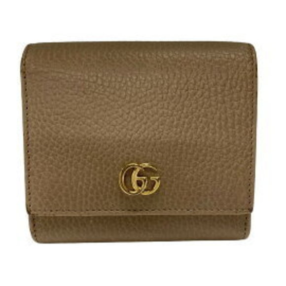 Gucci GG Marmont Wallet Zipper Beige Leather - Picture 1 of 9